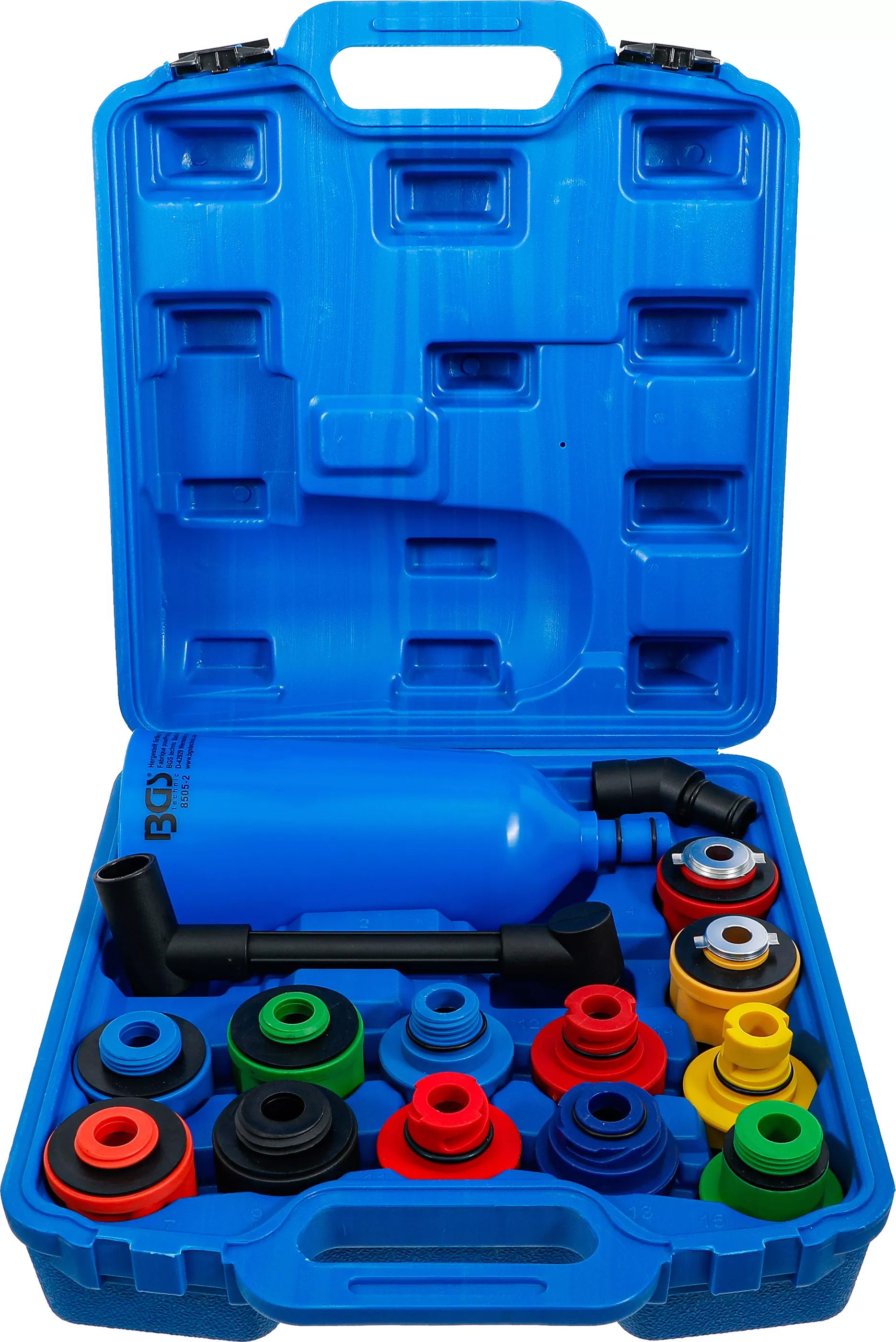 BGS Technic 9-8505-2 olajbetöltő tölcsér 15 részes adapter készlettel, 2 liter termék fő termékképe