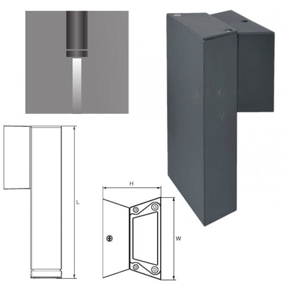 Elmark LED kültéri, falon kívüli lámpatest, sötétszürke, 210 lm, 4000-4300 K, 3 W termék fő termékképe