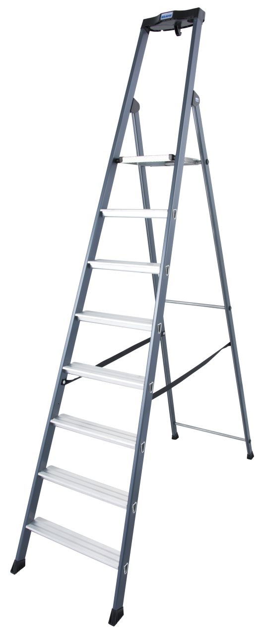 Krause MONTO SePro S egy oldalon járható lépcsőfokos állólétra, eloxált, 8 fokos termék fő termékképe