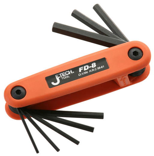 JeTech FD-8 imbuszkulcs készlet, kihajtható termék fő termékképe