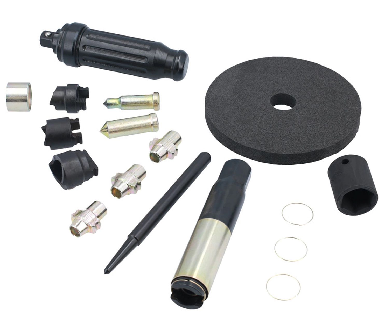 Laser Tools LAS-8109 profi kerékőr leszedő készlet, univerzális, 17 részes termék fő termékképe