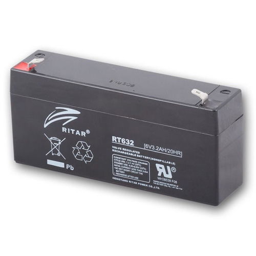 Ritar RT632-F1 zárt ólomakkumulátor 6 V/3,2 Ah termék fő termékképe